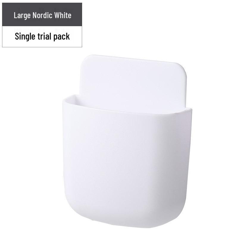 Traceless Adhesive Wall-Mounted Phone and Remote Control Storage Box