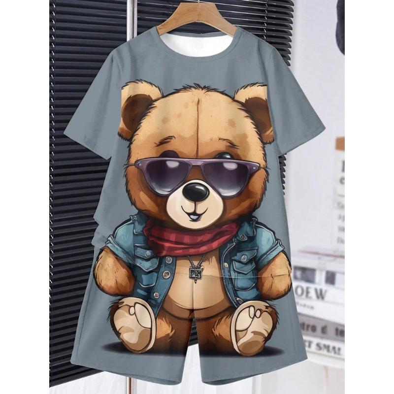 

2 комплекта для мальчиков и подростков, летний желтый принт с масляной живописью, тонкая футболка с круглым вырезом и шорты с карманами, летний спортивный костюм 160