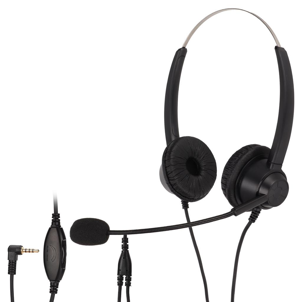 H360D‑3.5VA 3.5mm Binaural Business Headset Binaural Customer Service Headset with Mic and Volume Control