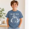 Big Boy 4014 Train Illustration Youth Tee | Steam Locomotive Railroad and Kids Tshirt