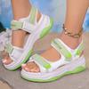 Fashion Fashion Platform Wedge Sandals for Women Summer 2025 Thick Sole Non Slip Beach Shoes Woman Comfortable Walking Sandalias Mujer
