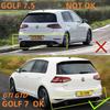 Maxton Style Gloss Black Car Rear Bumper Diffuser Splitter For VW Golf Mk7 Golf 7 GTI GTD 2013-2016 Pre-Facelift Bodykits Tuning