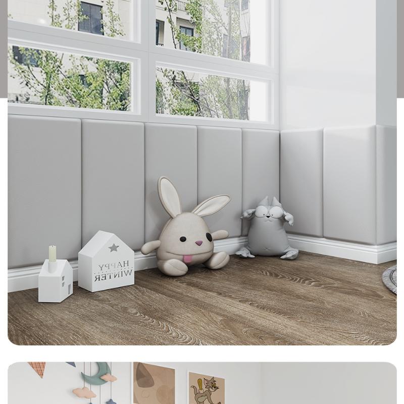 New DIY 3D Wall Mounted Headboard Soundproof Wall Panels Upholstered Anti Collision Bedside Tatami Soft