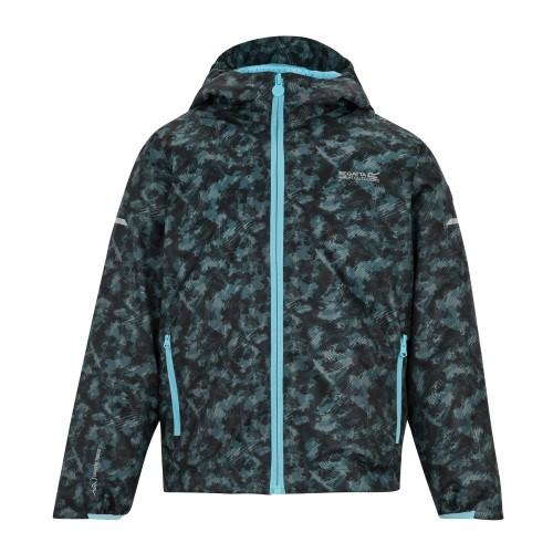 Regatta Childrens/Kids Lever II Scratched Camo Waterproof Jacket