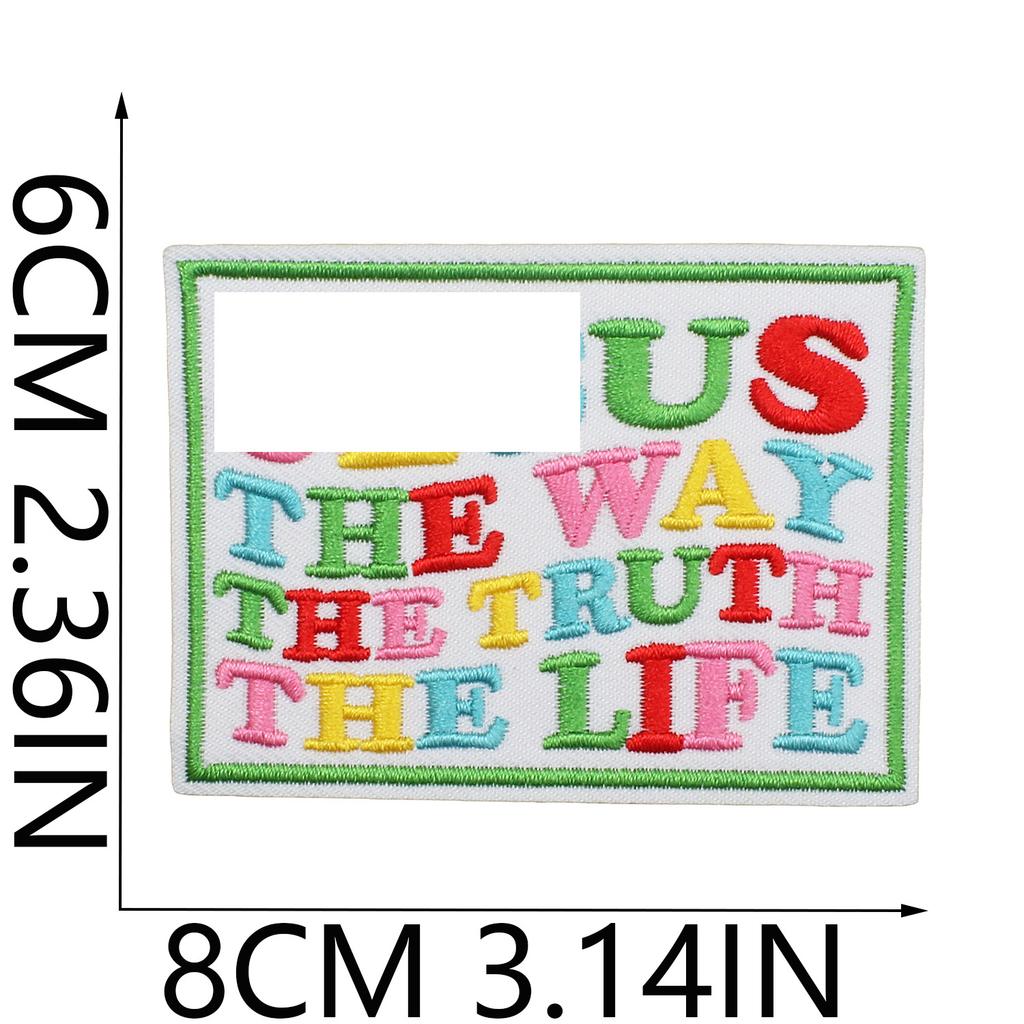 Son Of Jesus Embroidery Cloth Sticker Holiday Costume Decoration Faith Quotes Patch Sticker Flower Letter Embroidery Chapter Ironing