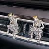 Car Air Vent Air Freshener Halloween Skull Ornament Essential Oil Diffuser Vent Air Car Accessories