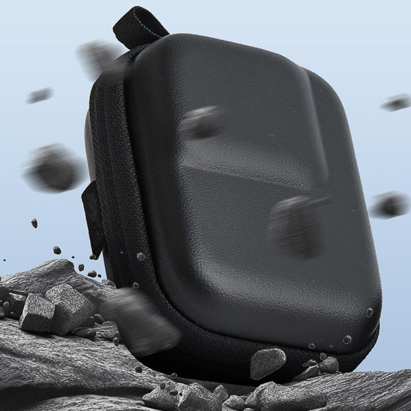Compact Lightweight Protective Case For Action Camera Water Resistant Shell With Interior Padding And Zippered Closure