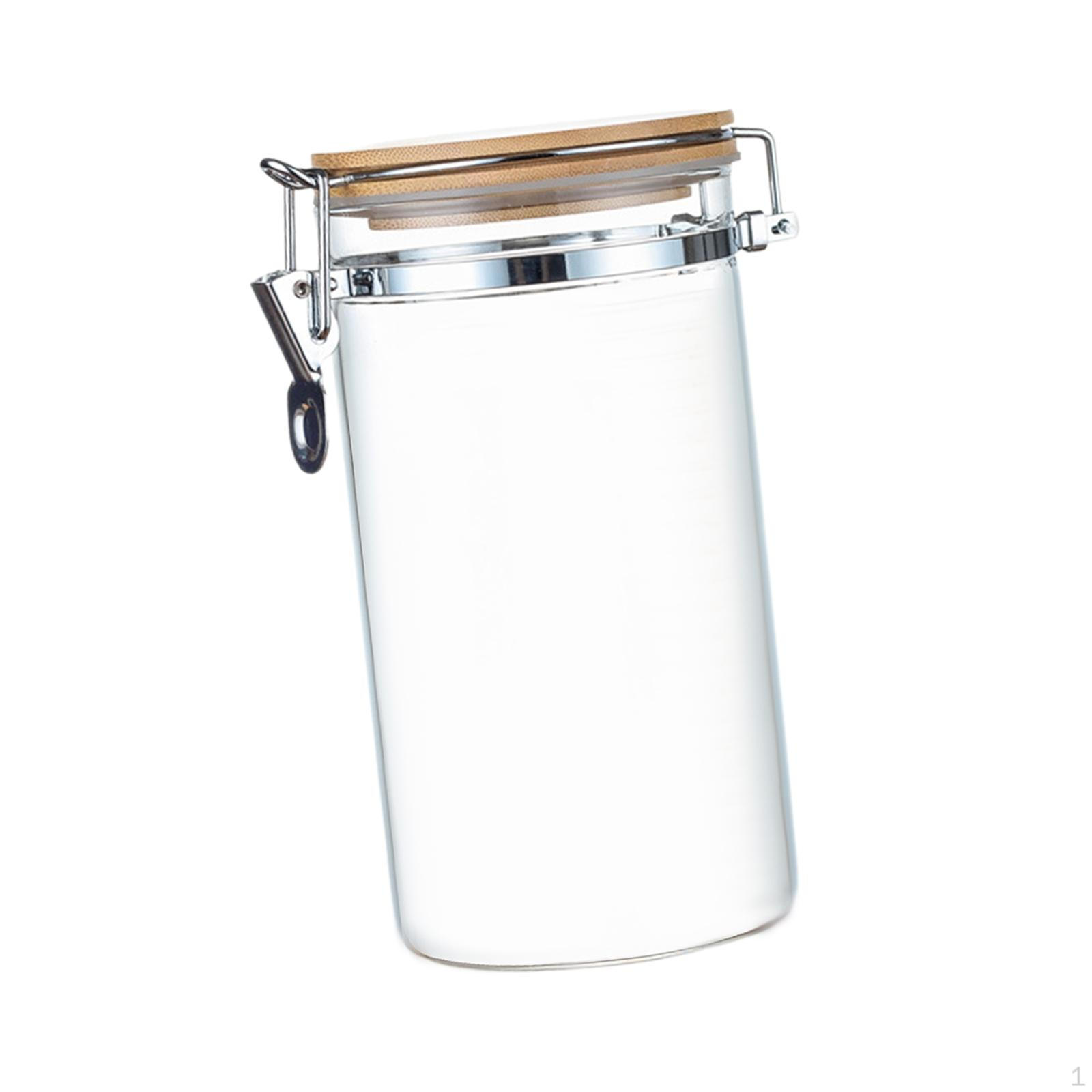 

Герметичная канистра с крышкой, круглая бутылка, прозрачная банка для кофейных зерен, универсальный контейнер 1200ml