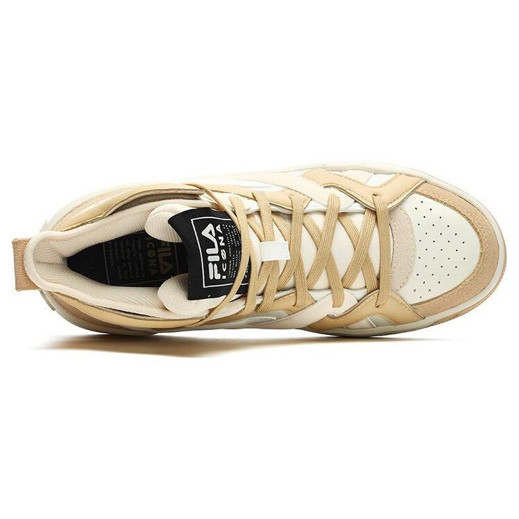 FILA Salto FX Non-Slip Shock Absorbing Durable Mid-Top Sneakers Women Sneakers Beige F12W243601FCB