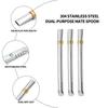3pcs Yerba Mate Bombilla Gourd Drinking Filter Straws Stainless Steel Flat Head Straw Filter Reusable Kitchen Straws Accessories