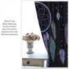 Colorful Dream Catcher Curtains Night Sky Stars Purple Feathers Curtain with Rod Pocket for Bedroom Living Room Decor Drapes