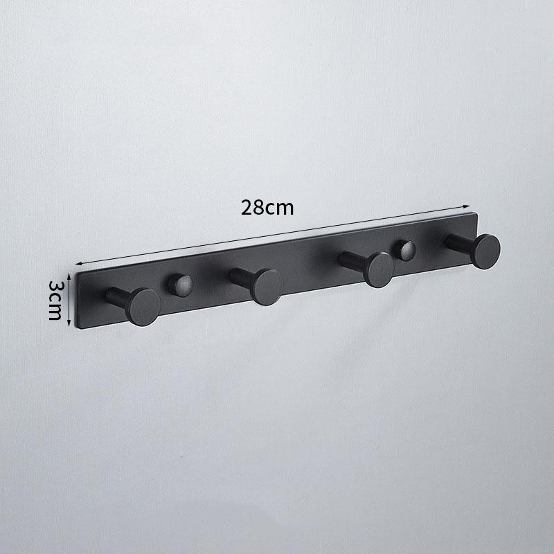 Gray Aluminum Wall Mounted Bathroom Clothes Coat Hook Bedroom Storage Hook Clothes Hanger Hooks Black Bathroom Towel Hook