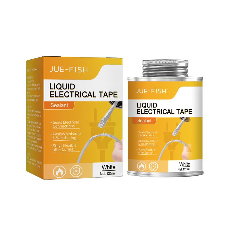 

125ml Liquid Electrical Tape Waterproof Insulating Coating Flexible Adhesive For Wires & Chips Indoor/Outdoor Use Quick Drying белый