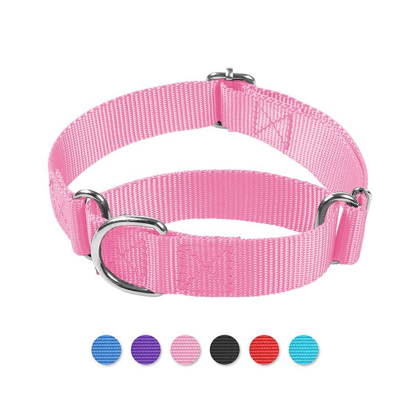 Dog Collar Adjustable Nylon Anti-Punch Pet Collar with Metal D Ring Strong & Durable for Medium & Large Dogs Training Dog Collar