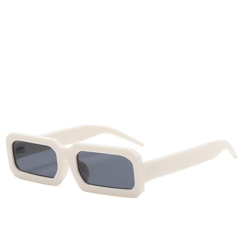 Trendy Luxury Rectangle Sunglasses Vintage Fashion Designer Sun Glasses with UV400 Protection for Men and Women PC Frame