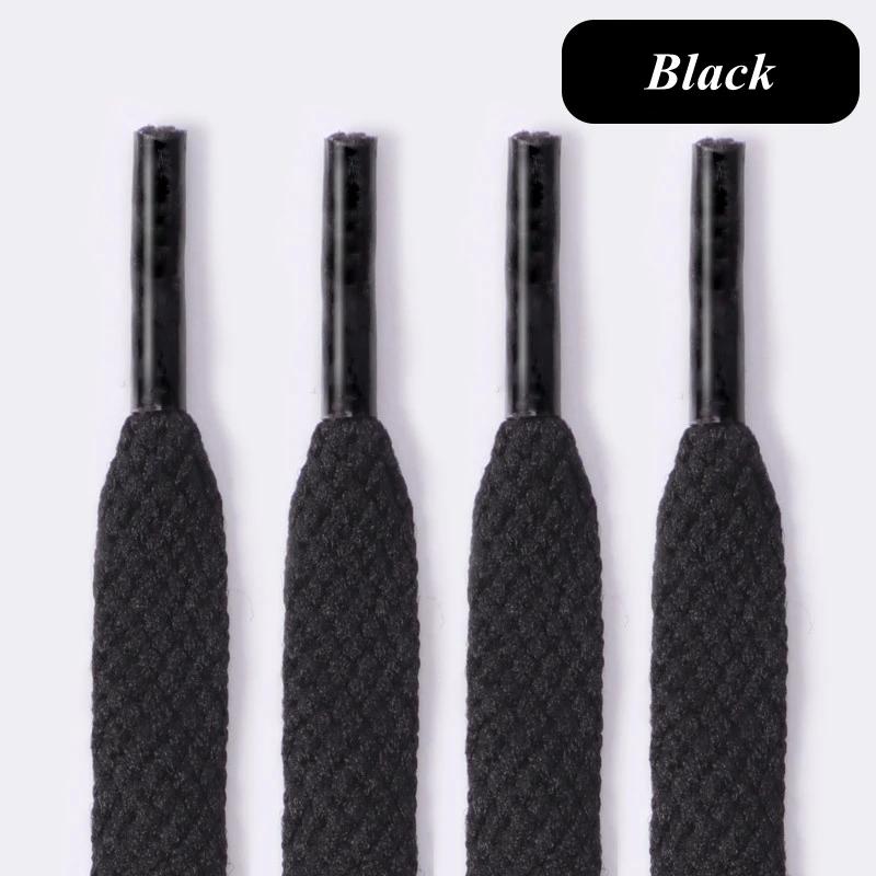 White Flat Sport Shoelaces Thick Non-Elastic Sneaker Lace for Women Leisure Shoe String Accessories