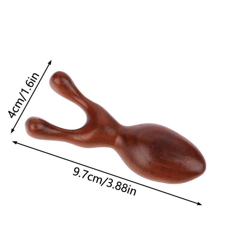 Wooden Nose Guasha Massage Tool Brass Bead Handheld Comb Antistatic For Face Nose Eye Relaxation Spot Meridians Acupoint