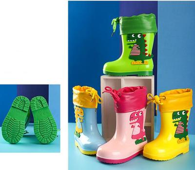 All Seasons Cartoon Rain Boots Kids For Boys Girls Waterproof Non-slip Kids Girls Boys Rubber Water Shoes Children Rainboots