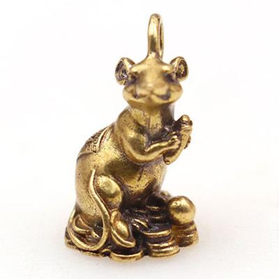 2020  Year Gift Lucky Mouse Rat Year Desk Decor Copper Wealth Rats Figurines