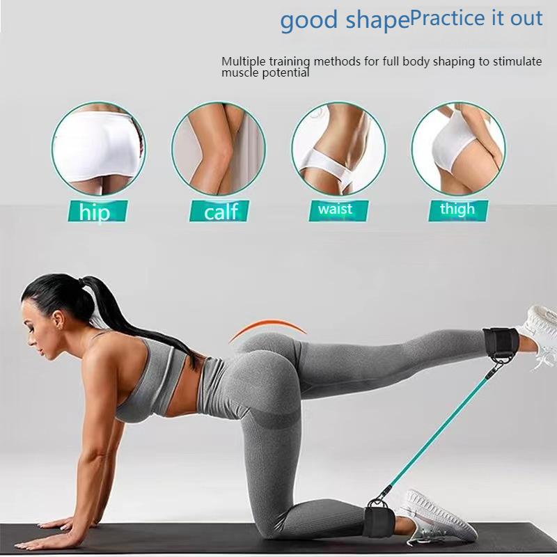 Fitness Gym Accessories Ankle Strap with 2 Buckles Model for Leg Glute Training and Power Rack Use Resistance Band
