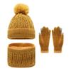 Knitted Winter Hat Scarf Gloves Thicken Toddler Winter Hat New Thickened Knitted Hat  Outdoor Use