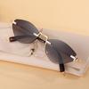 JYL TS Women's Rimless Cat-Eye - Metal-Temple Trendy Sun Shades WF-5G278