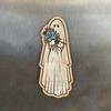 Set Of 7 Vintage Cartoon Wood Ghostly Refrigerator Magnets Halloween Kitchen Accessories for Festivals Party Ornaments