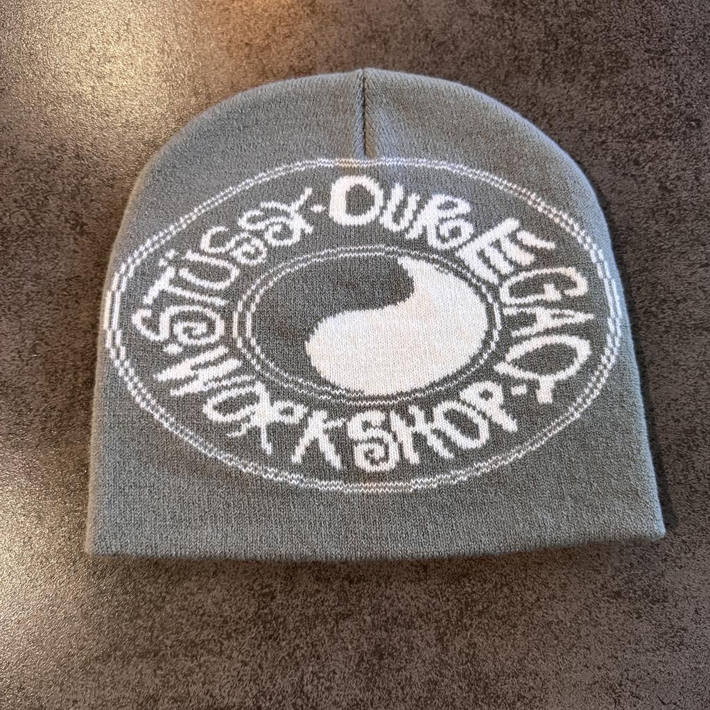 Streetwear Letter Bagua Diagram Knit Hat With Premium Acrylic For Street Fashion