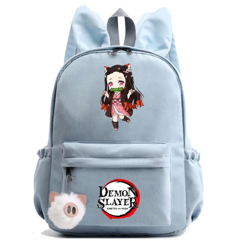 Anime Demon Slayer Backpack Teenager Girl Boy Backpack Schoolbag Back To School Bookbag Men Women Leisure Travel Bag Daily Bag