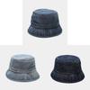 Vintage Denim Bucket Hat Women Sun Protection Foldable Sun Hat For Summer Beach