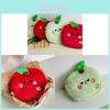 Apple Plush Coin Purse With Data Cable Organizer For Women And Kids