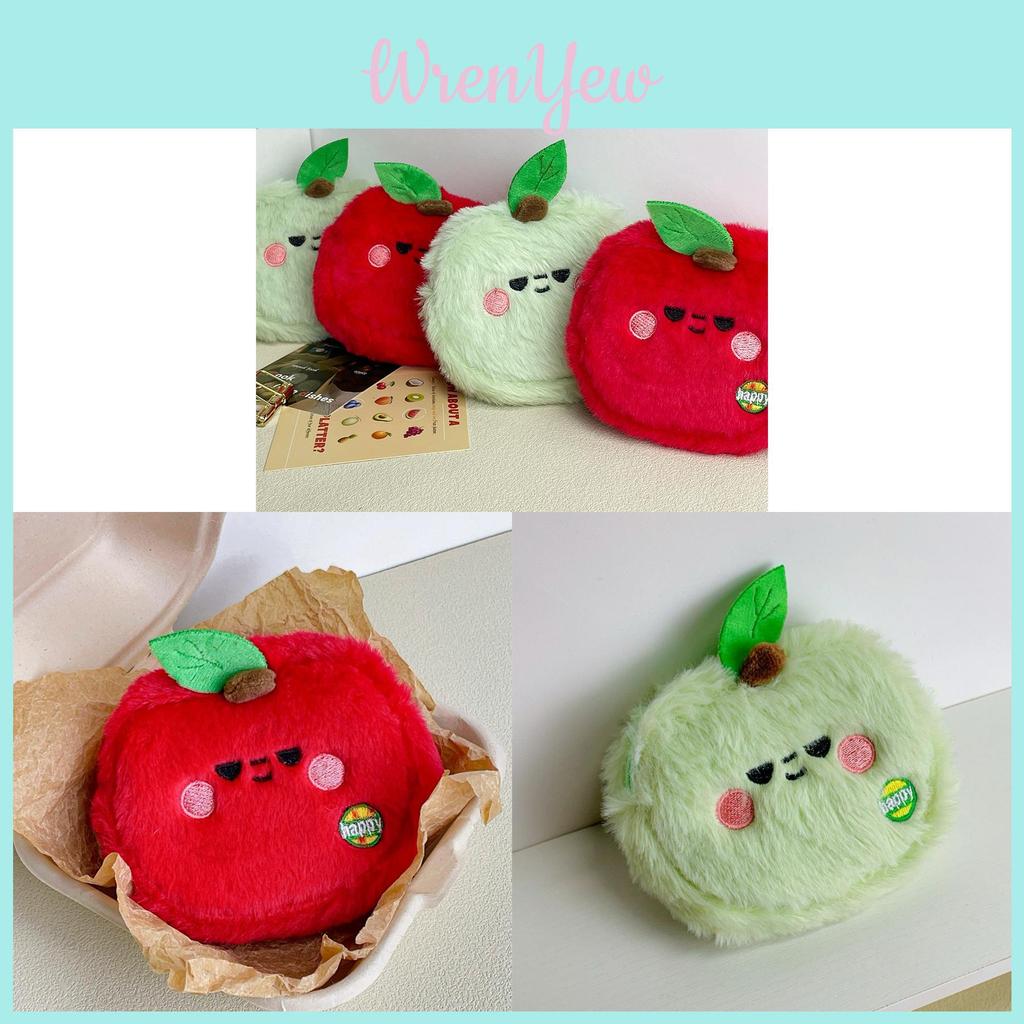 Apple Plush Coin Purse With Data Cable Organizer For Women And Kids