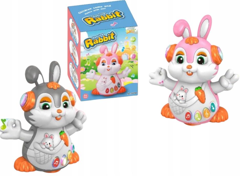 Interactive Educational Musical Rabbit Plays, Dances, Sings, Walks, Lights Up