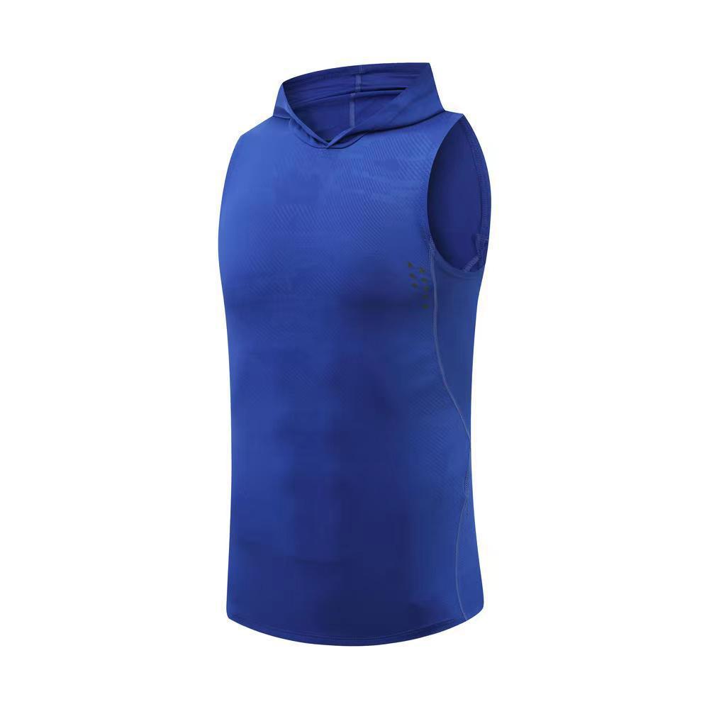 Men s Quick-Dry Hooded Sleeveless Running Vest - Breathable Fitness Top M