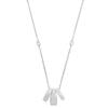 Diagonal Interlocking G Engraved Necklace Pendant In 776996 J8400 8106 Silver, [Used]