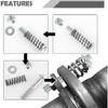 2PCS M10X1.25 Exhaust Manifold Bolts,Heavy Duty Exhaust Bolts And Nuts Kit With Springs For Muffler System Repairing,Universal Muffler Studs