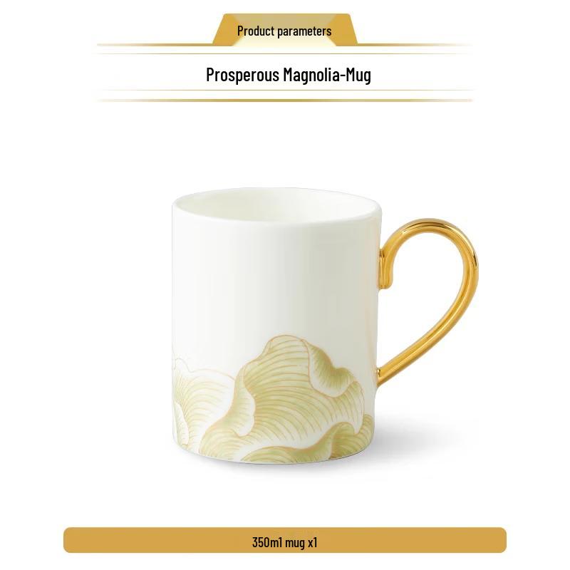 Yongfengyuan National Porcelain Magnolia Ceramic Mug 350ml