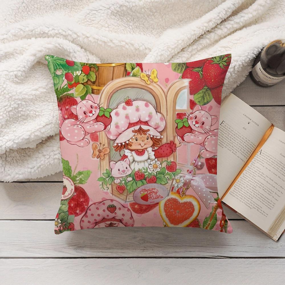 S-Strawberry S-Shortcake Baby Friends Pillow Case Home Decoration Cushion Cover Suitable For Bedroom Car Office Sofa