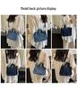 Retro Street Trend Canvas Crossbody Bag - Large Capacity Denim Shoulder Bag for College Students and Shopping