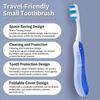 2Pcs Folding Toothbrush Set for Travel Camping Hiking Portable Compact Size Outdoor Essential