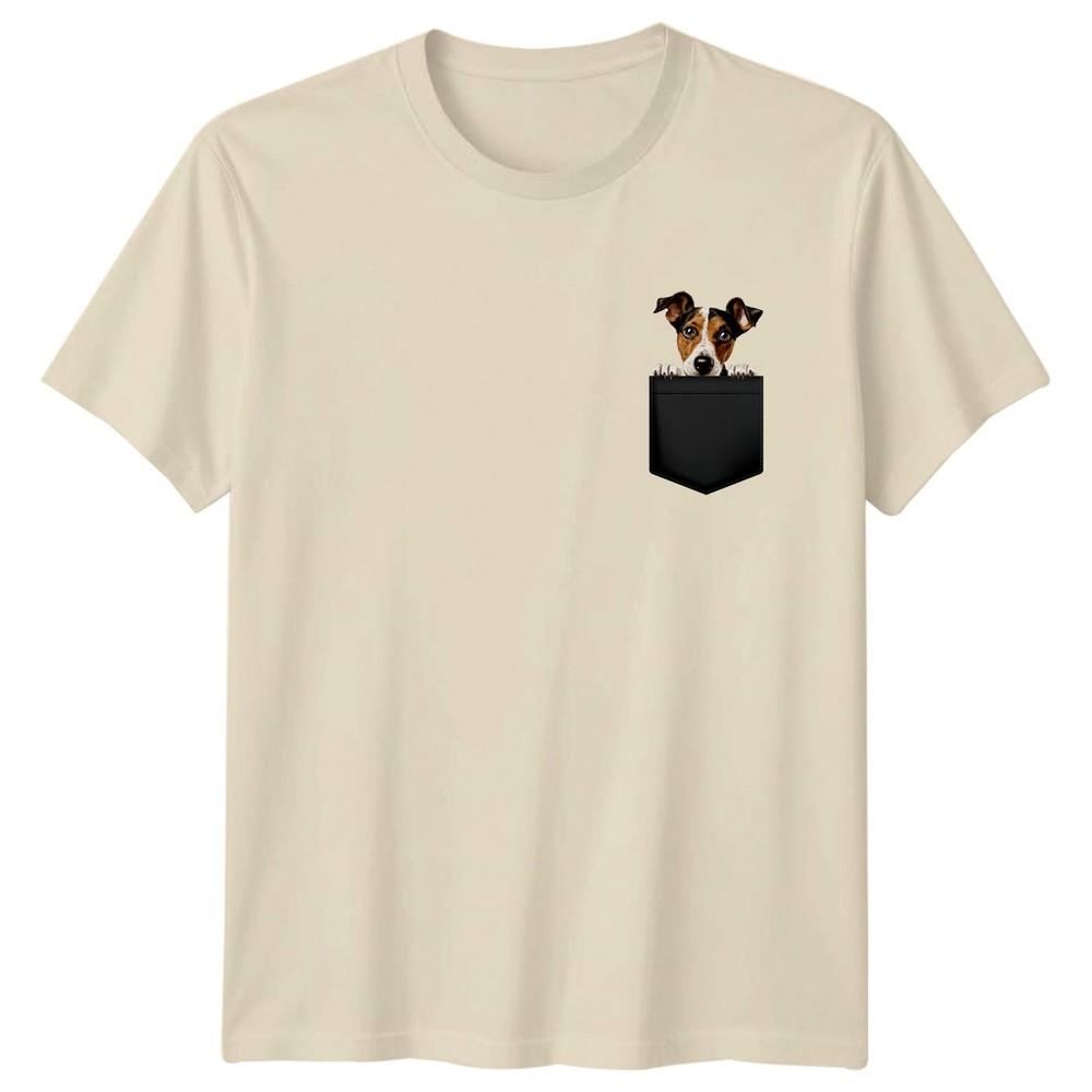 Pocket Dog Terrier Animals Unisexs TShirt Unisexs Tee Graphic Unisex Top
