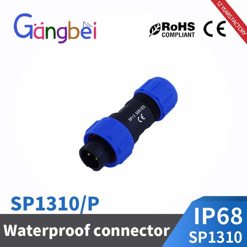 SP13 Waterproof Connector Male Plug Female Socket Panel Mount Wire Cable Connector Aviation Plug IP68 2/3/4/5/6/7/9 Pin GBDQA Plug Connectors 4