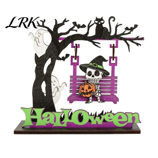 Spooky Theme Party Supplies Funny Halloween Desktop Swing Decor, Home Decor for Living Room Pumpkin Tabletop, Gothic Fall Themed Ornament, Unique