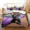New Re Zero Rem Ram Bedding Set Cartoon Anime Three-piece Set Adult Kid Bedroom Duvet Cover Sets 3D Kawaii Girl Home Textile A