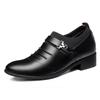 Fashion 2025 Classic Dress  Slip on Black Leather for Plus Size Point Toe Business Casual Men Formal Shoes for Wedding