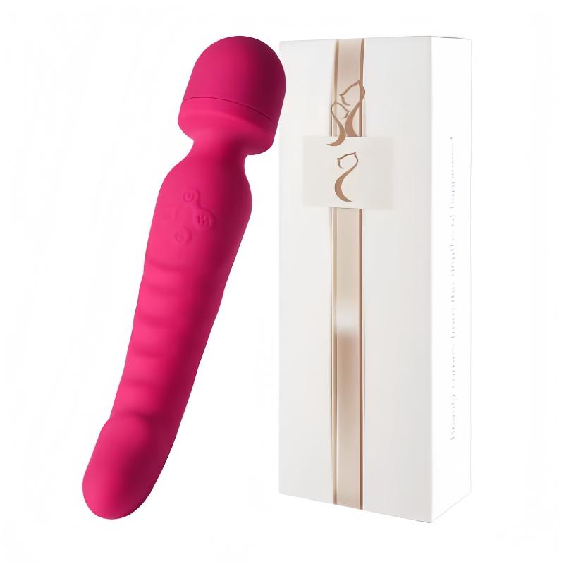 Magic Wand Vibrator Heated Dildo Body Massager 7 Speed Dual Vibration Clitoral G-spot Stimulator Female Masturbation Massager
