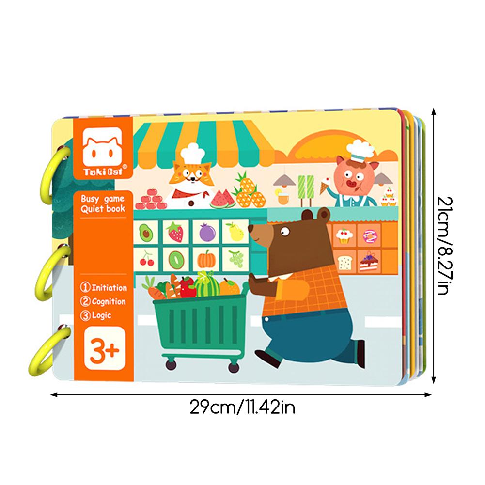 Montessori Inspired Activity Book For Toddlers Cognitive 3D Interactive Books For Toddlers Travel Toy For Boys Girls