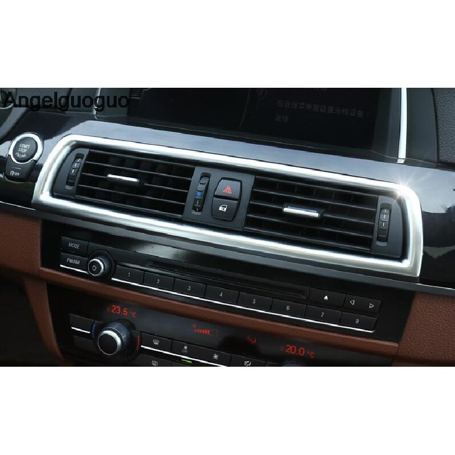 Angelguoguo Chrome Konsol AC Ventilasi Outlet Menutupi Trim Untuk BMW Seri 5 F10 F18 520li 525li