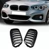 Car Front Bumper Grilles For BMW 1-Series F20 5-door/F21 3-door 118i/120d/144d/120i 2015 2016-2017 Facelift Double Lines Grills
