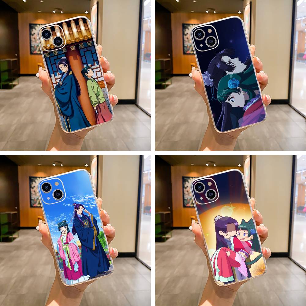 The Apothecary Diaries-Maomao-Jinshi Phone Case For iPhone17,16,15,14,13,12,Pro Max,XS Soft Silicone Transparent Cover